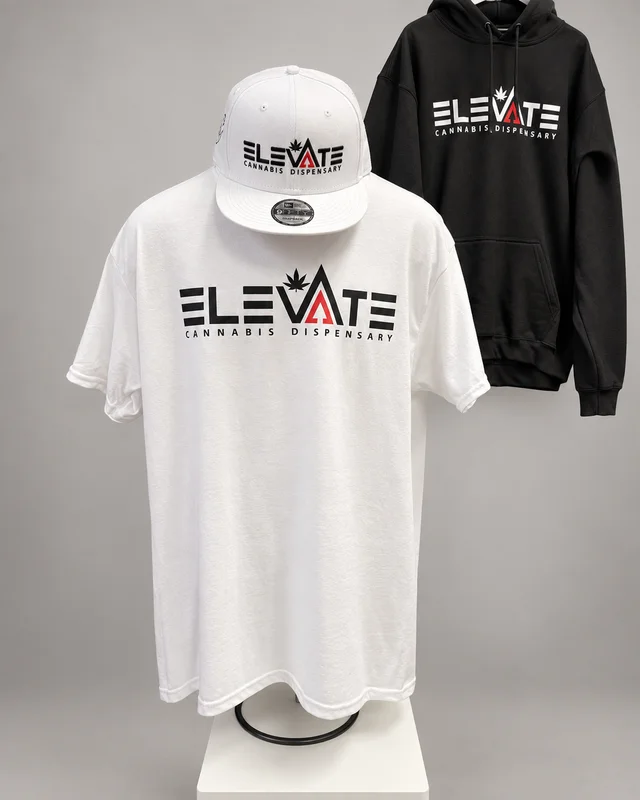Elevate Dispensary branded apparel